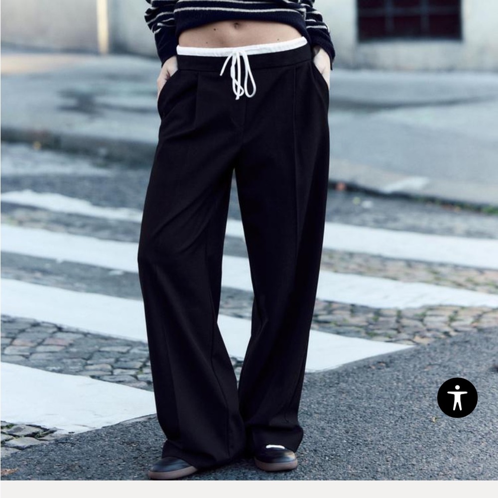 Zara double waist pants